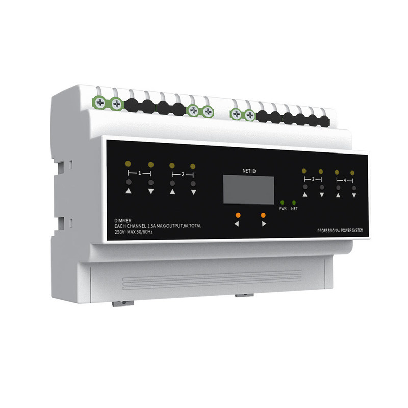 1.5 Amps DIN Rail 4Channel Reverse Phase Dimmer For Hotel Room